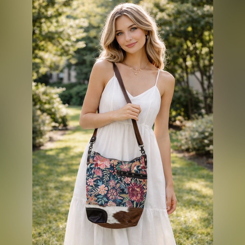 Western Boho Floral Crossbody Bag